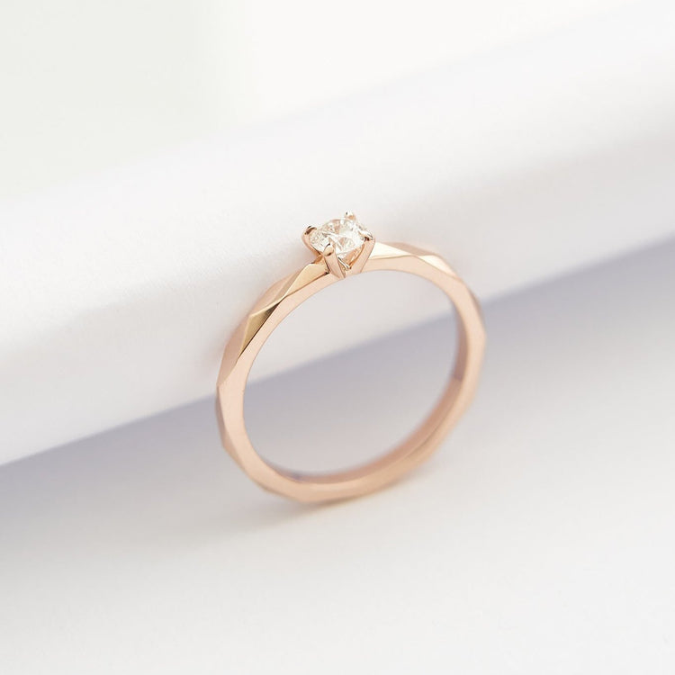 Каблучка з діамантом Round 0,25 ct