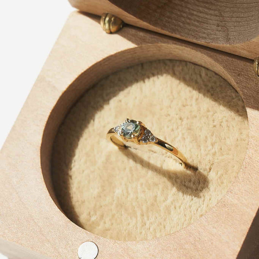 Каблучка з сапфіром Round 0,2 ct