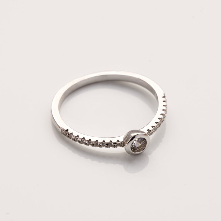 Каблучка з діамантом Round 0,2 ct