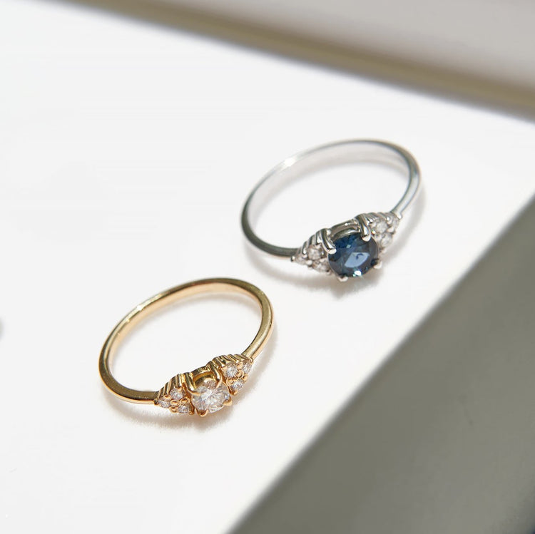 Каблучка з сапфіром Round 0,5 ct