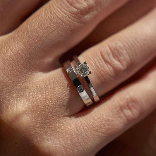 Каблучка з діамантом Round 0,3 ct