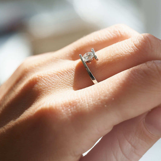 Каблучка з діамантом Round 0,5 ct