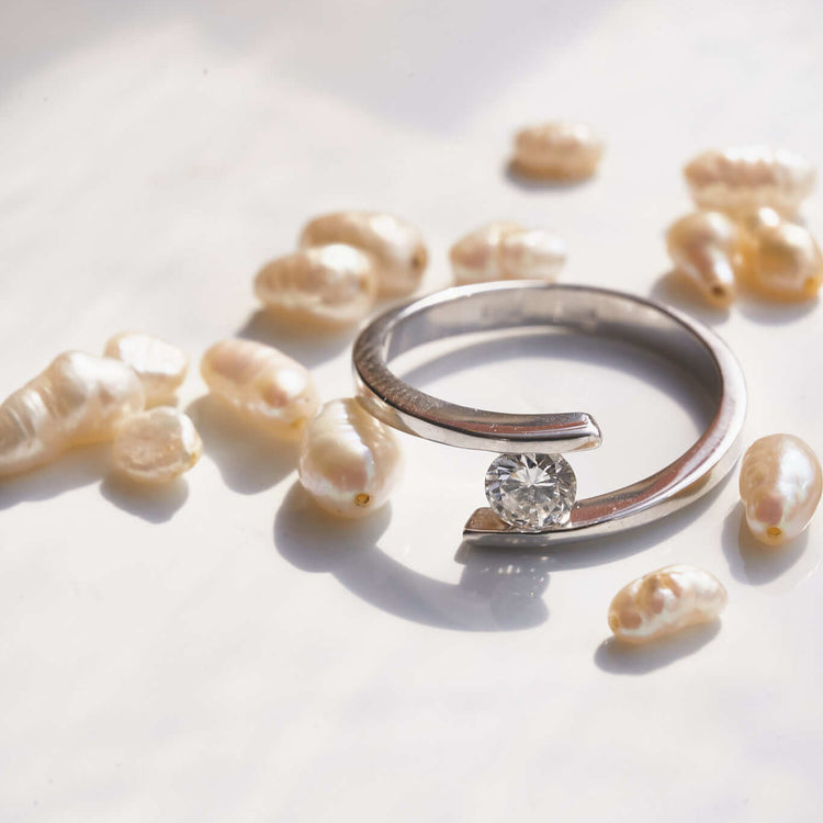 Каблучка з діамантом Round 0,5 ct