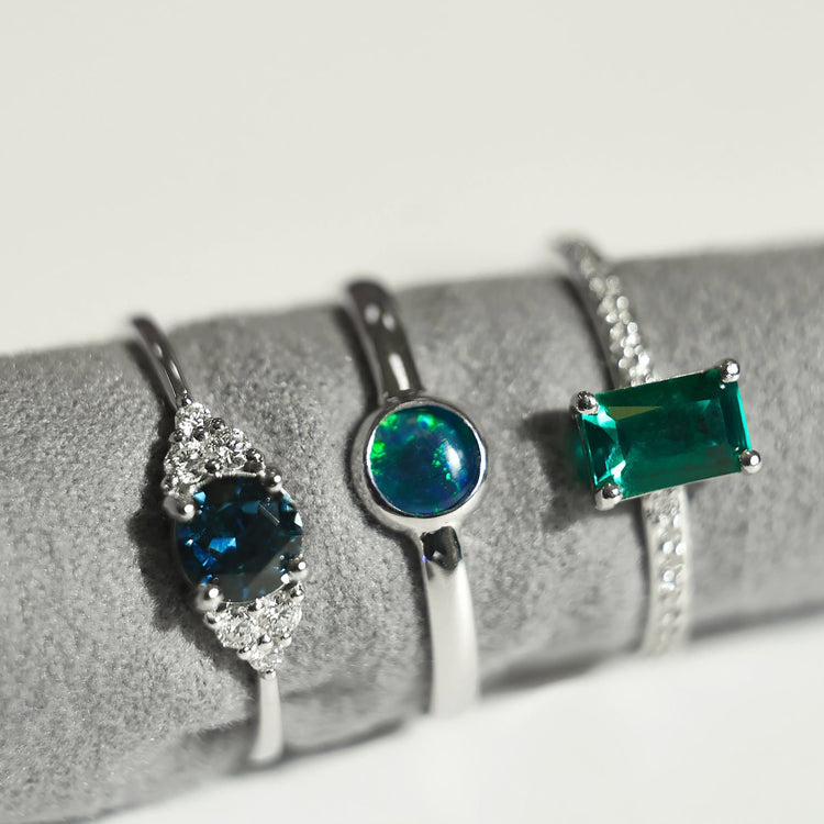 Каблучка з сапфіром Round 0,5 ct