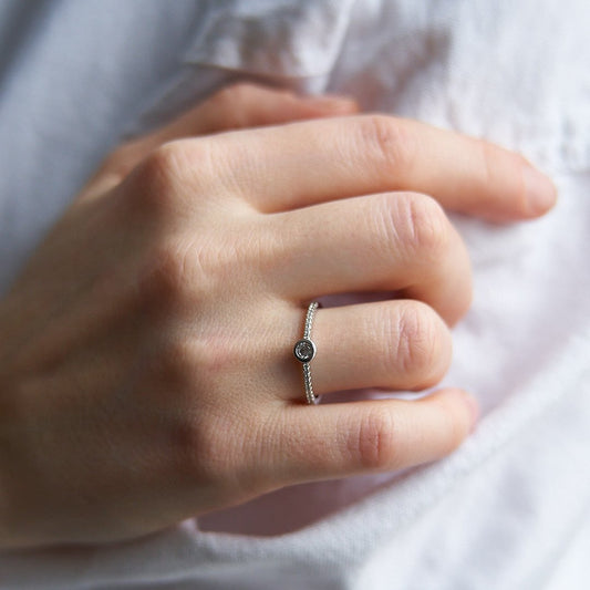 Каблучка з діамантом Round 0,2 ct