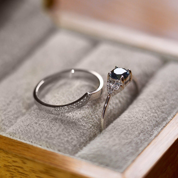 Каблучка з сапфіром Round 0,5 ct