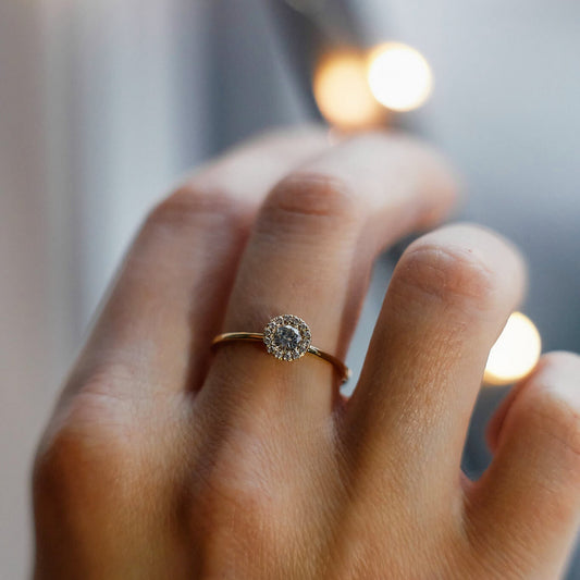 Каблучка з діамантом Round 0,2 ct