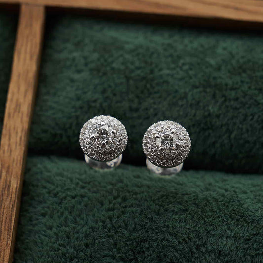 Сережки з діамантами Round по 0,2 ct