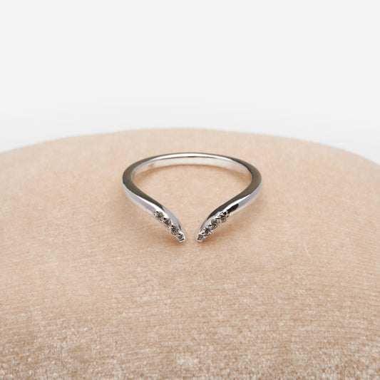 Золота каблучка Open з діамантами