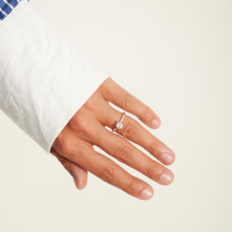 Каблучка з діамантом Round 0,7 ct