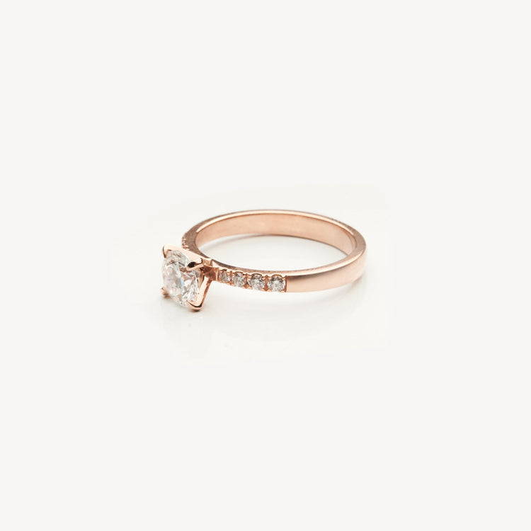 Каблучка з діамантом Round 0,7 ct