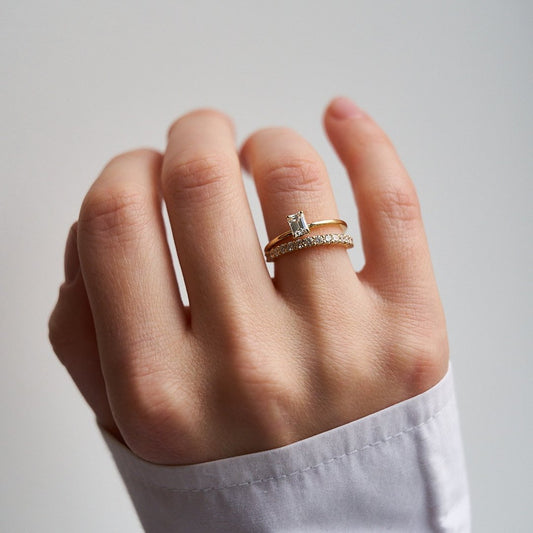 Каблучка з діамантом Emerald 0,3 ct